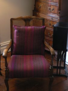 An example of Made in Cumbria and an upholstered chair